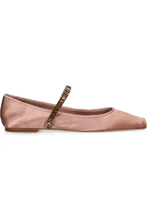 Tory Burch Crystal Satin Ballerina Flats