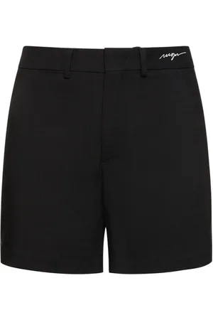 Msgm Logo Embroidery Viscose Blend Shorts