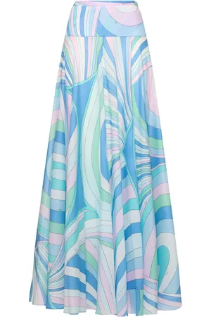Puccini Printed Cotton Muslin Maxi Skirt