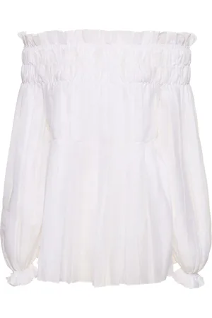 Alberta Ferretti Ruffled Cotton Organza Shirt