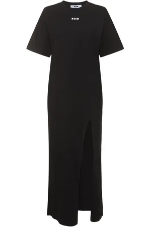 Msgm Cotton T-shirt Midi Dress