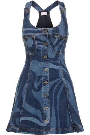 Puccini Printed Denim Mini Dress