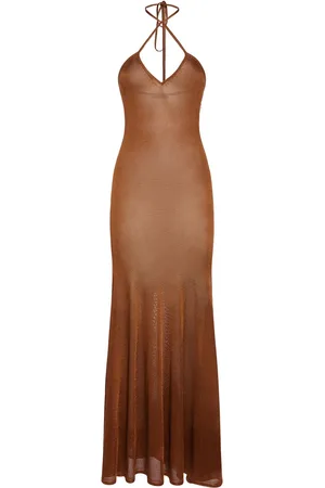 Tom Ford Viscose Jersey Knit Flared Long Dress