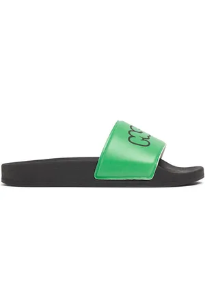 Msgm Logo Print Rubber Slide Sandals