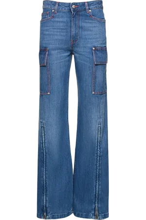 Stella McCartney Denim Flared Cargo Jeans