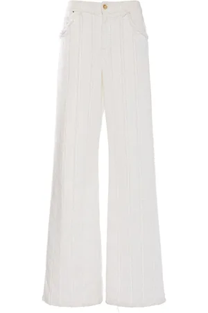 BLUMARINE Cotton Denim Wide Jeans