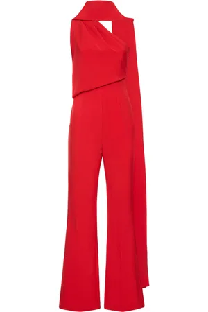 Roland Mouret Asymmetric Crepe Jumpsuit