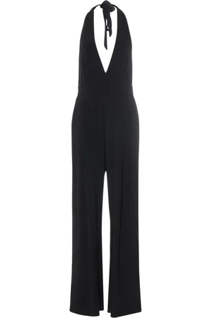 Max Mara Nice Viscose Crepe Halter Neck Jumpsuit
