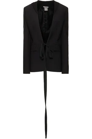 Nensi Dojaka Tailored Wool Blend Blazer W/ Hood