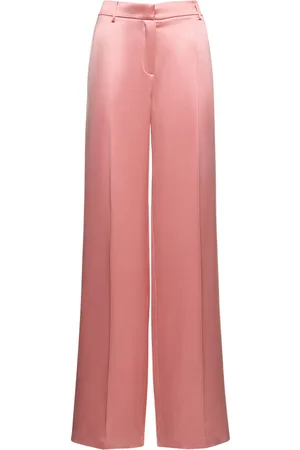 MAGDA BUTRYM Silk Satin Straight Pants