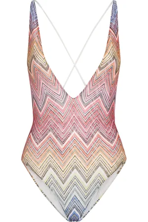 Missoni Chevron Printed One-piece Swimsuit