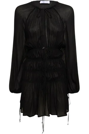 BLUMARINE Gathered Viscose Jersey Mini Dress
