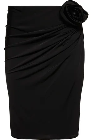 MAGDA BUTRYM Draped Mini Skirt W/ Flower