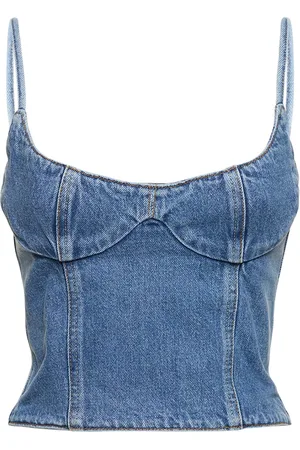 MAGDA BUTRYM Denim Sleeveless Corset Top