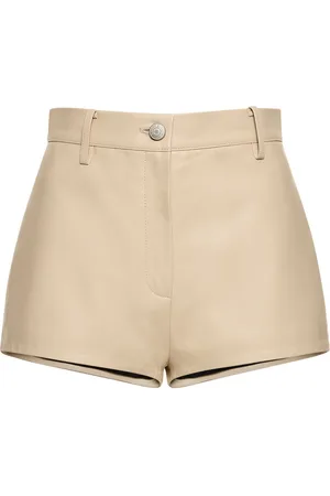 MAGDA BUTRYM Leather High Rise Shorts
