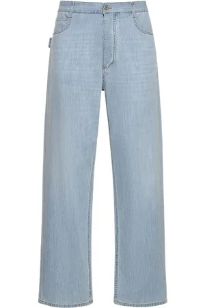 Bottega Veneta Light Bleached Wide Denim Jeans