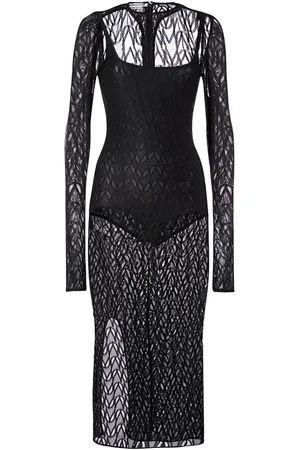 ALESSANDRO VIGILANTE Jogotype Jersey Long Sleeve Midi Dress