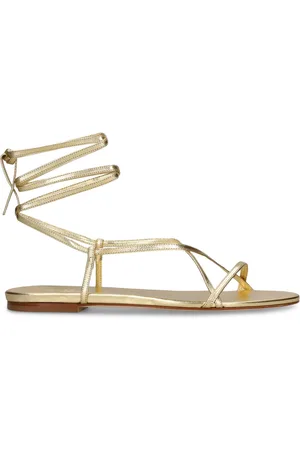 Aeyde 10mm Penny Laminated Leather Sandals