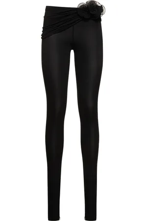 MAGDA BUTRYM Draped Jersey Leggings W/rose