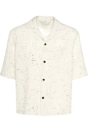 Bottega Veneta Textured Crisscross Viscose Blend Shirt