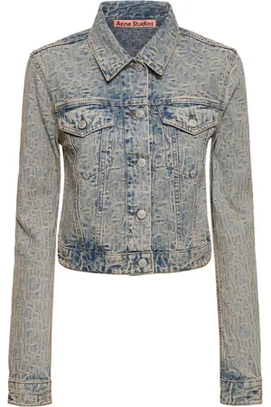 Acne Studios Rose Monogram Cotton Denim Jacket