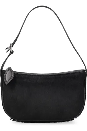 Little Liffner Mini Moon Pony Hair Leather Shoulder Bag