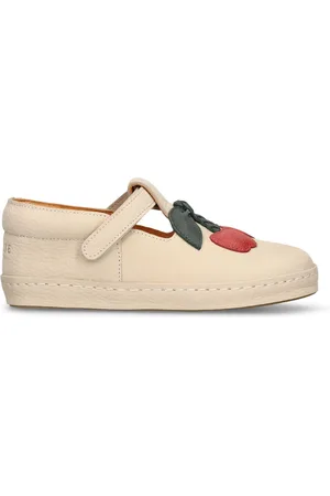 Donsje Cherry Leather Ballerinas