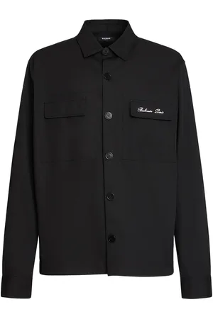 Balmain Logo Signature Cotton Overshirt