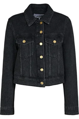Ganni Heavy Cotton Denim Crop Jacket