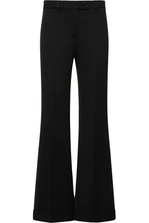 Acne Studios Tailored Wool Blend Crepe Flared Pants