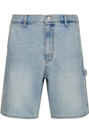 DUNST Curved Denim Cargo Shorts