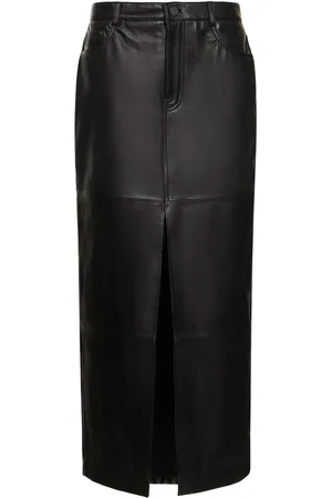 Reformation Veda Tazz Leather Maxi Skirt