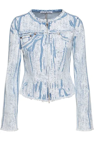 Acne Studios Coated Denim Collarless Jacket