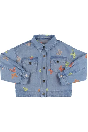 The New Society Embroidered Cotton Denim Jacket