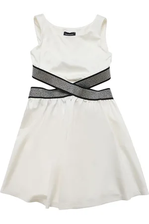 MONNALISA Punto Milano Cut Out Dress