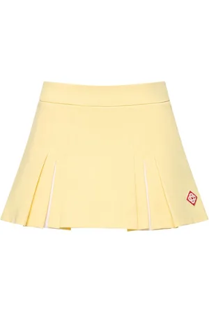 Casablanca Stretch Twill Pleated Mini Skirt