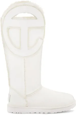 UGG 10mm Telfar Tall Crinkle Patent Boots