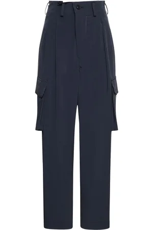 YOHJI YAMAMOTO Crepe De Chine Straight Cargo Pants
