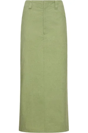 Auralee Cotton Canvas Midi Skirt