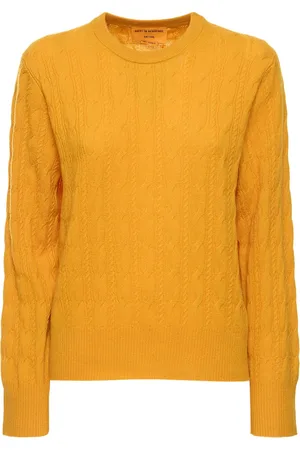 Guest In Residence Twin Cable Cashmere Crewneck Sweater