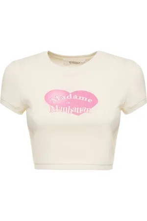 Cannari Concept Printed Cropped Cotton T-shirt