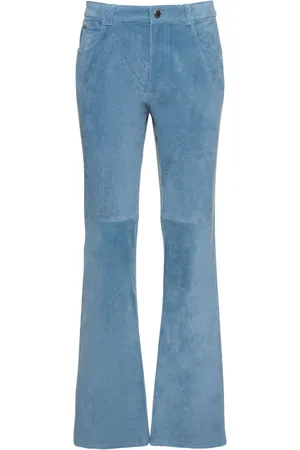 Chloé Leather & Suede Straight Pants