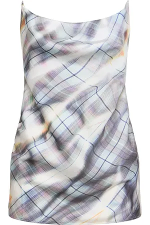 Y / PROJECT Satin Invisible Straps Draped Top