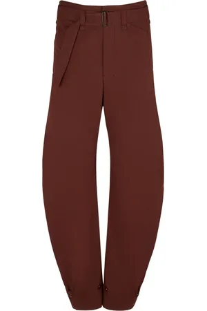 LEMAIRE Belted Cotton Tapered Pants