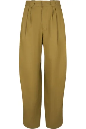 LEMAIRE Wide Leg Pleated Cotton Pants