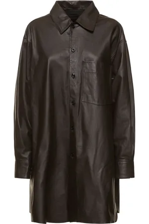 LEMAIRE Loose Fit Leather Overshirt