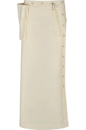 LEMAIRE Buttoned Cotton Blend Long Skirt