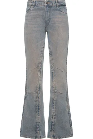 Y / PROJECT Denim Low Rise Flared Jeans W/ Slits