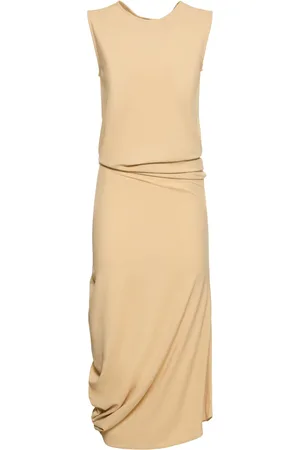LEMAIRE Fitted Twisted Cotton Midi Dress