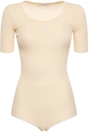 LEMAIRE Viscose & Silk Ribbed Bodysuit